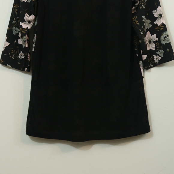 French Connection Mixed Media Floral Print Top - Picture 4 of 8